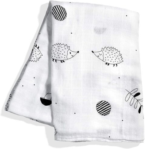 Rookie Humans Super Soft Viscose from Bamboo Muslin Swaddle Blankets for Baby Girls and Boys – Silky Soft - 47 x 47 inches Swaddling Blankets - Newborn Baby Essentials, Floral in Saudi Arabia