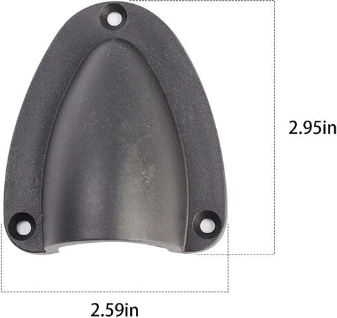 Nylon Marine Clam Shell Vent Wire Cable Hose Vent Cover Boat Transducer Wiring Cover Clamshell Vent with Mounting Screws for Boat Yacht, Black, 2.5 x 2.28 inch, 6 Pack in Saudi Arabia