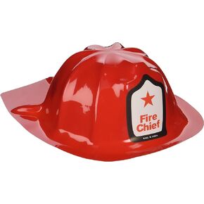 Fun Express Rhode Island Novelty Plastic Firefighter Chief Hat (Set of 12) , Red