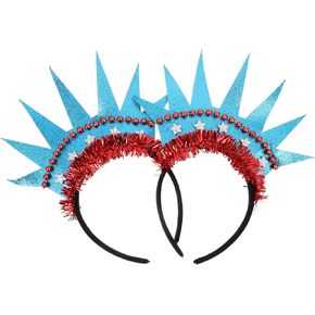Amosfun 2pcs Headband Crown Statue of Liberty Hair Hoops Headwear Headpiece Costume Accessories for American Independence Day Halloween Christmas Party Birthday Cosplay