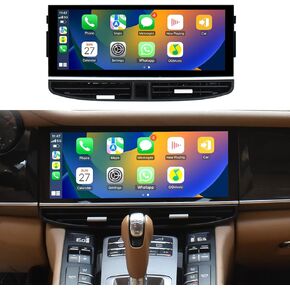 8GB+128GB Android Radio for Porsche Panamera 2011-2017 Multimedia Player 12.3 Inch Touch Screen Head Unit Android Auto Tape Recorder GPS Navigation