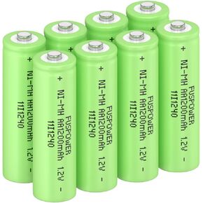 Ni-MH AA Rechargeable Batteries AA 1.2V 1200mAh Nimh Rechargeable Batteries for Solar Lights, Recharge up to 1000 Times (8 Count (Pack of 1))