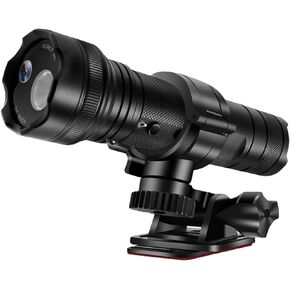 4K Ultra HD Bike Helmet Camera, Mini Body Helmet Cam with 120° Wide Angle, Waterproof Video Flashlight Camcorder, 5 Lighting Modes, Helmet Handlebar Mounts Included