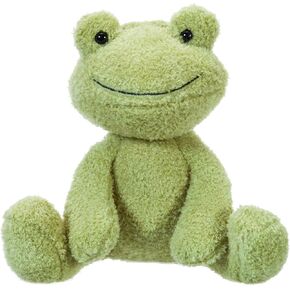 Apricot Lamb Toys Plush Velvet Frog Stuffed Animal Soft Cuddly Perfect for Child (Green Frog,8.5 Inches)
