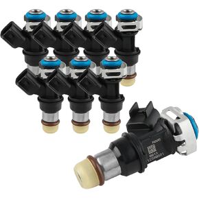 Fuel Injectors Compatible with Chevy Silverado&GMC Sierra 1500 2500 3500 Tahoe Avalanche Suburban Yukon Cadillac Escalade 4.8L 5.3L 6.0L Replacement for 12580681 FJ887 2007-2009