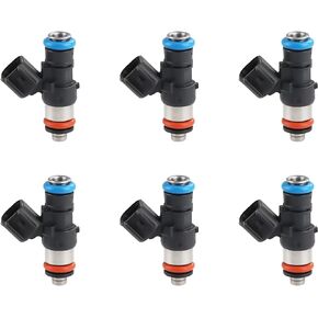 JDMON Fuel Injectors Replacement for Ford Edge Explorer Taurus 3.5L Mustang 3.7L 2011-2017 Edge F150 2011-2014 Police Flex 2013-2017 Transit 150 250 350 2015-2017 3.7L Replace 0280158191 6Pcs