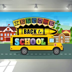 Back to School Banner Backdrop Banner Decorations Welcome Back to School Banner Background Decorations, Classroom Office School Photo Backdrop Decor
