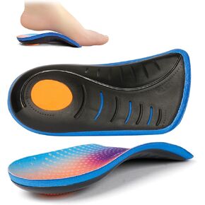 High Arch Support Insoles, 3/4 Orthotics Shoe Insoles for Plantar Fasciitis, Flat Feet, Over-Pronation, Heel Pain, Relief Shoe Inserts for Running Sports Men and Women,2XL(Men 13.5-15)