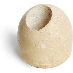 100% Travertine Toothpick Holder | Match Holder | Cute Beige Match Jar | Matches Box for Candles or Bathroom Decor | 2.1*2.1*2.2 | Toothpicks NOT Included