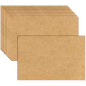 100 Pack 4x6 Kraft Blank Cardstock Paper - Card Stock for Printer Postcards, Photo Paper Invitations, Greeting, Notes, Thank You, Index Cards - Plain for Writing, Stamping, Printing, Art, DIY Making