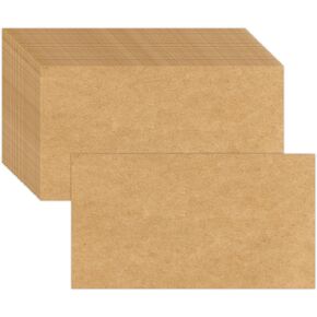 100 Pack 4x6 Kraft Blank Cardstock Paper - Card Stock for Printer Postcards, Photo Paper Invitations, Greeting, Notes, Thank You, Index Cards - Plain for Writing, Stamping, Printing, Art, DIY Making