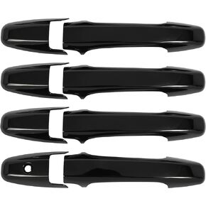 Door Handle Covers, Accessory ABS, Black, 4pcs, Compatible with 2006-2011 Honda Civic