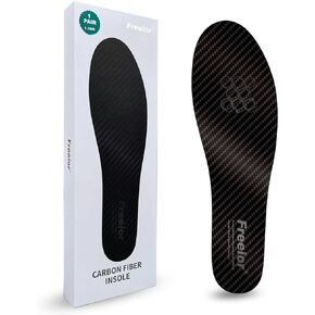 Carbon Fiber Insole for Pain Relief and Recovery of Turf Toe, Hallux Rigidus and Limitus, Alternative to Walking Boot Thin Rigid Carbon Fiber Shoe Inserts for Men Women 1 PC 9.84" - 250mm