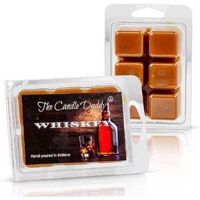 The Candle Daddy Whiskey (Bourbon) Scented Melt- Maximum Scent Wax Cubes/Melts- 1 Pack -2 Ounces- 6 Cubes