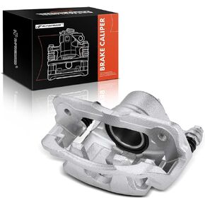A-Premium Disc Brake Caliper Assembly with Bracket Compatible with Select Acura and Honda Models - ILX 2013-2015, Civic 2012-2015, CR-Z 2011-2015, Fit, L4 1.5L - Front Right Passenger Side