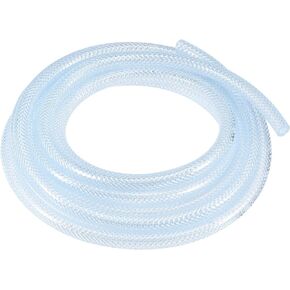 uxcell Braided PVC Tubing, 1/4"(6mm) ID 3/8"(10mm) OD 10ft Flexible Clear Water Hose
