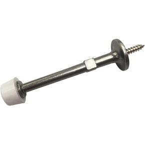 Prime-Line MP11224-1 Rigid Door Stop, Zinc Diecast, Satin Nickel, Rubber Tip, Baseboard (Single Pack)