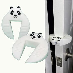 Door Pinch Guard, Door Slam Stopper - Cute Silicone Panda Design, Durable, Anti Door Slam, for Parents with Pet and Babies - Excellent Fit and Safety Feature XEVAP 2 Packs