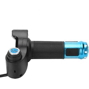 Bike Throttle Grip LCD Screen Twist Throttle Accelerator Handle Grips with Cable and Key Knock for Electric Skateboard