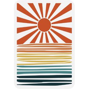 FINGERINSPIRE Boho Sunrise Sunset Stencil for Painting 8.3x11.7inch Plastic PET Sun Sunlight Pattern Painting Stencil Hollowed DIY Boho Style Drawing Template for Painting on Wood Fabric Canvas in Saudi Arabia
