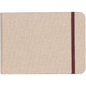 Clairefontaine - Ref 96101C - Goldline Landscape Travel Album (Pack of 32 Pages) - A6 (105 x 148mm) in Size, 180gsm Paper, Elastic Strap Closure - Suitable for Wet & Dry Techniques