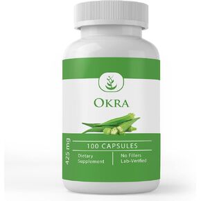 Pure Original Ingredients Okra Extract (100 Capsules), Always Pure, No Additives or Fillers, Lab Verified