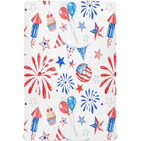 Fitted Crib Sheet for Boys & Girls 4th of July Soft Breathable Unisex Baby Sheets for Standard Crib and Toddler Mattresses 28 x 52 in in Kuwait
