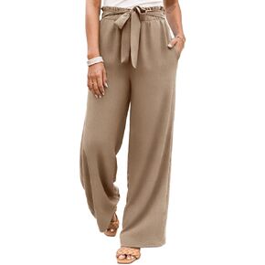 NIMIN Wide Leg Pants for Women High Waisted Business Casual Pants Work Pants Loose Flowy Summer Beach Pants with Pockets