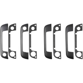 Full Set Exterior Door Handle Covers for BMW 3 5 7 Series E36 E34 E32 Rubber Gasket Seals +Door Handle Cover ，Front and Back Door Right + Left (4+4 pcs)