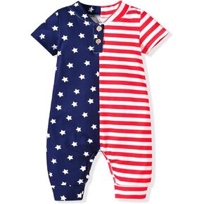 Newborn Infant Baby 4th of July Romper