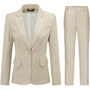 YUNCLOS Women's 2 Piece Office Work Suit Set One Button Blazer and Pants in Saudi Arabia