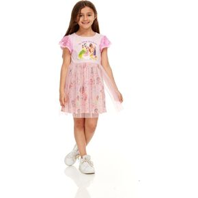 Disney Princess Sequin Sleeve Tulle Dress-Girls Sizes 2-6x