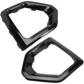 1 Pair Front Fog Light Bezel Cover Bumper Compatible for Sierra 1500 Yukon XL Denali SLE SLT 2019-2021 Front Left Right Black Replaces#84176753 84176752