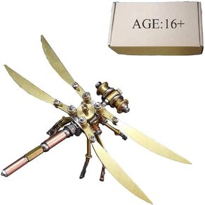 3D Metal Puzzle for Adults, DIY Assembly Metal 3D Puzzle Mechanical Bee Model Kit, 100 Pieces 3D Steampunk Metal Puzzle for Adults to Build
