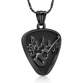 shajwo Cremation Jewelry Guitar Pick Urn Necklaces for Ashes for Women Men Memorial Human Ashes Pendant in Kuwait