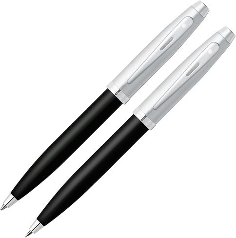 Sheaffer Gift Collection 100 Series Ball Point and Mechanical Pencils Set, Glossy Black Barrel with Chrome Cap with Refill and Lead (SH/9313-9) in Saudi Arabia