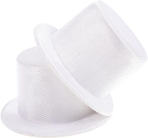 Toddmomy Tiny Hats 2pcs White Felt Top Hats,Mini Felt Top Hats Doll Hats for Snowmen DIY Crafts Christmas Party Decor Tiny Hat in Saudi Arabia