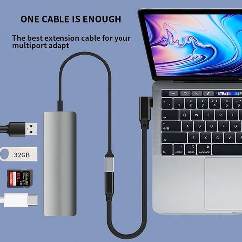 USB C Extension Cable 10FT,USB 3.1 10gbps Male to Female Type C 5A PD100W Fast Charging Cable 4K Video Compatible with Switch,MacBook Pro/Air,iPad Pro,Dell XPS,Surface Book,PSVR2,USB C Hub,iPhone 15 in Saudi Arabia