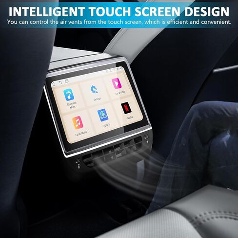 Rear Display Screen for Tesla Model 3&Y, 2017-2024 Accessories for Tesla Model 3 Display 7.2" IPS Touchscreen with Carplay&Android, Auto Air Conditioning Control Seat Heating HD Screen1280x800P in Kuwait