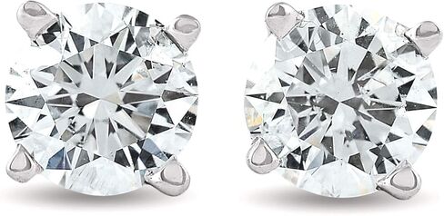 1 1/2 Cttw 14K أبيض مستدير قطع أقراط مرصعة بالألماس معتمدة من IGI in Kuwait