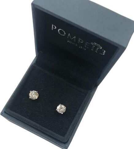 1 1/2 Cttw 14K أبيض مستدير قطع أقراط مرصعة بالألماس معتمدة من IGI in Kuwait