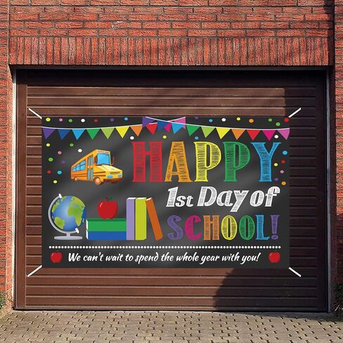لافتة خلفية لليوم الأول من المدرسة، لافتة ترحيب بالعودة إلى المدرسة لمستلزمات الفصل الدراسي، اليوم الأول من مرحلة ما قبل المدرسة ورياض الأطفال الصف الأول العودة إلى لوازم تزيين الحفلات المدرسية in Kuwait