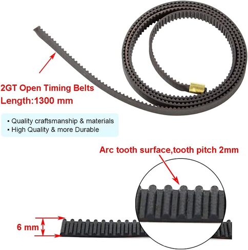 Open Timing Belt 2GT 6mm for Ender 5 Plus CR10 Max 3D Printer X Y Axis Accessory Parts in Saudi Arabia