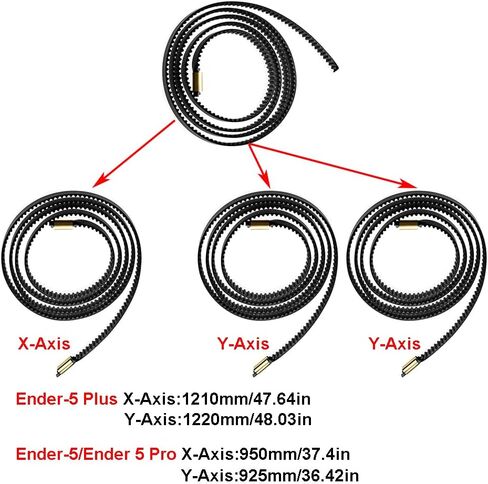 Open Timing Belt 2GT 6mm for Ender 5 Plus CR10 Max 3D Printer X Y Axis Accessory Parts in Saudi Arabia