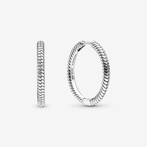أقراط PANDORA Moments Charm Hoop - هدية رائعة للنساء - أقراط نسائية مذهلة - من الفضة الإسترليني، مع صندوق هدايا in Saudi Arabia