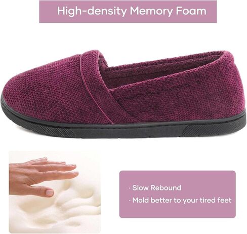 ULTRAIDEAS Women's Grace Closed Back Slippers, Memory Foam Loafer House Shoes with Rubber Sole in Kuwait