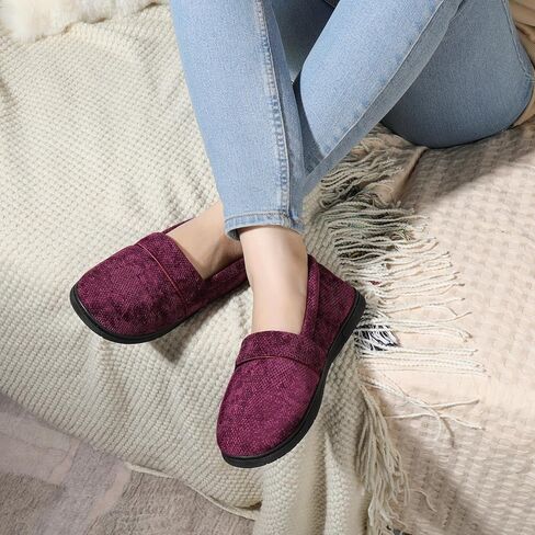 ULTRAIDEAS Women's Grace Closed Back Slippers, Memory Foam Loafer House Shoes with Rubber Sole in Kuwait