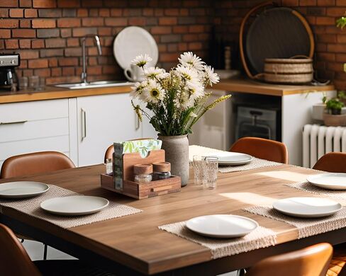 حامل مناديل، حامل مناديل مع علبة هزازة فلفل ملح مدمجة، موزع مناديل من خشب السنط لسطح طاولة الطعام، حامل ورق مستقيم - حافظ على مطبخك مرتبًا ومنظمًا in Kuwait