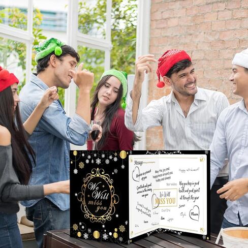 بطاقة وداع كبيرة لزملاء العمل مقاس 13.8 × 31.9 بوصة، بطاقات سميكة بسمك 400 جرامًا للمتر المربع، بطاقة وداع كبيرة لكتاب الضيوف العملاق، بطاقة وداع للتقاعد، هدية وداع للزملاء من الرجال (مع مظروف) in Saudi Arabia