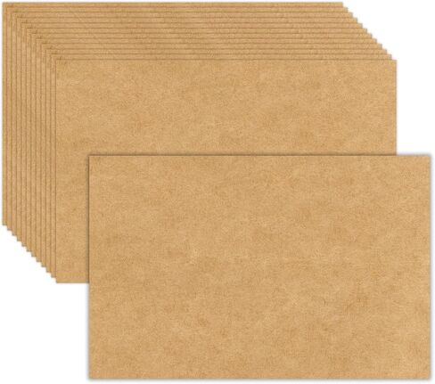 100 Pack 4x6 Kraft Blank Cardstock Paper - Card Stock for Printer Postcards, Photo Paper Invitations, Greeting, Notes, Thank You, Index Cards - Plain for Writing, Stamping, Printing, Art, DIY Making in Saudi Arabia